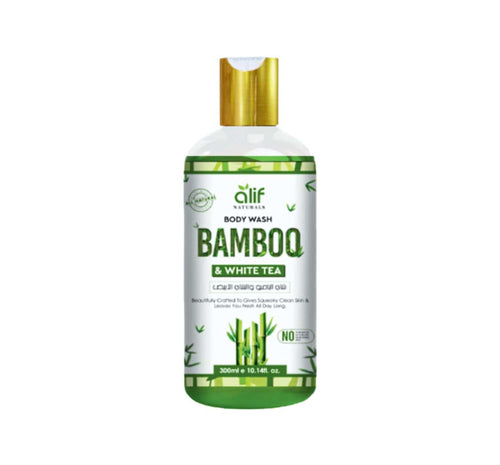 Bamboo & White Tea Body wash 300ml - Alif Naturals