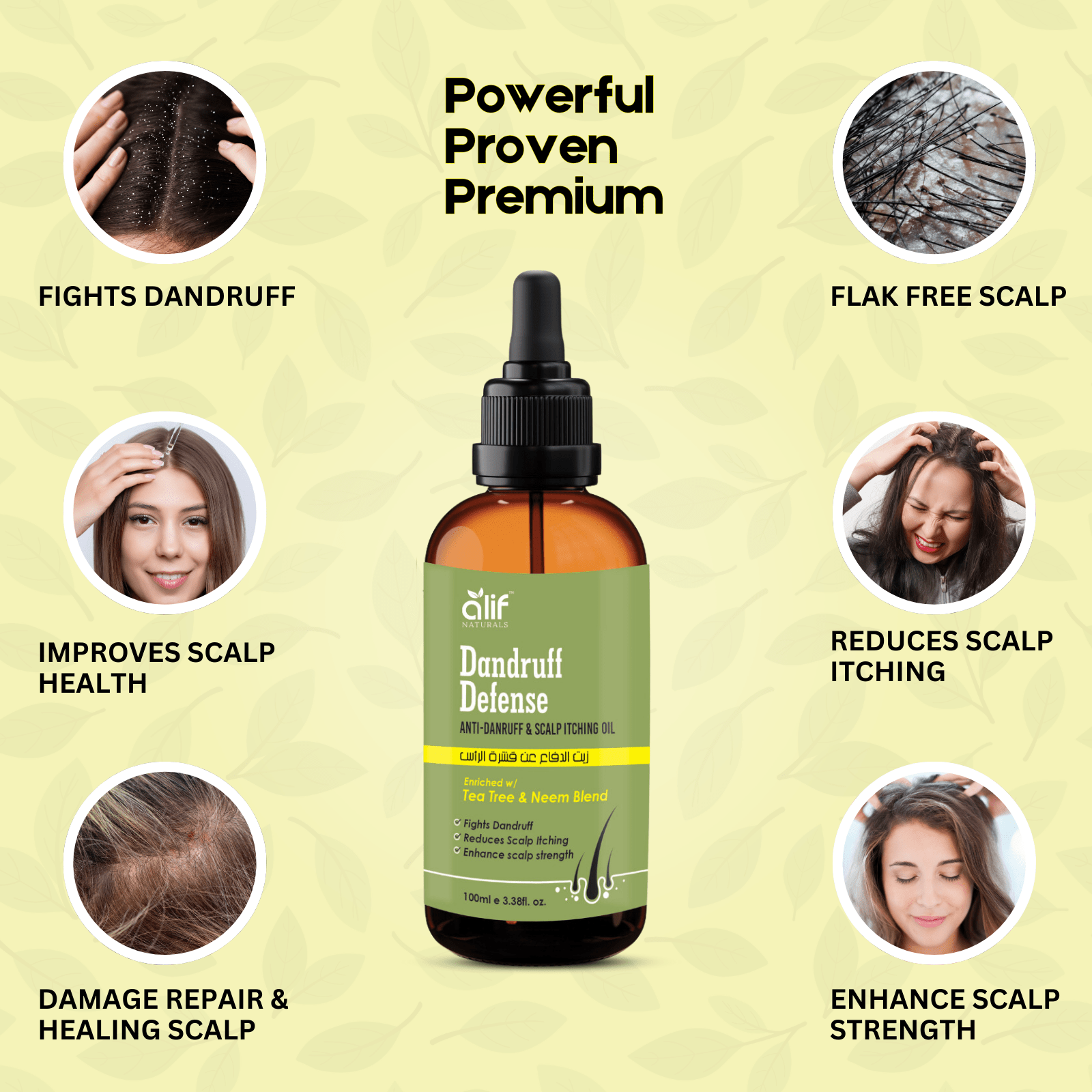 Dandruff Defense Hair Oil | 100 ML - Alif Naturals