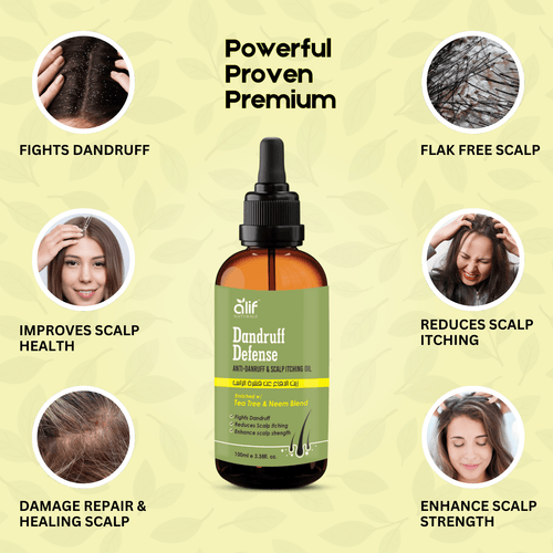 Dandruff Defense Hair Oil | 100 ML - Alif Naturals
