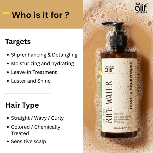 Fermented Rice Water - Shampoo and Leave in Conditioner Set - Made in U.A.E