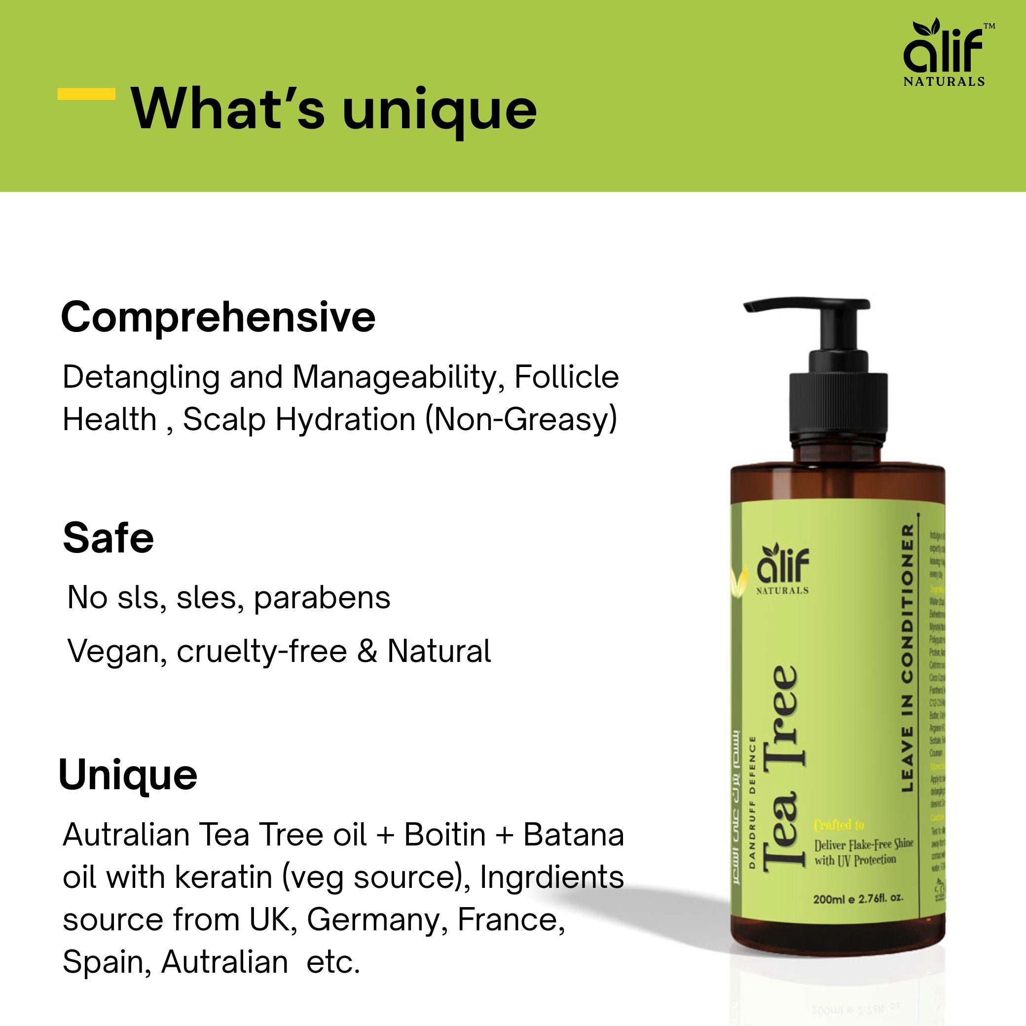 Tea Tree - Shampoo and Leave in Conditioner Set - Made in U.A.E