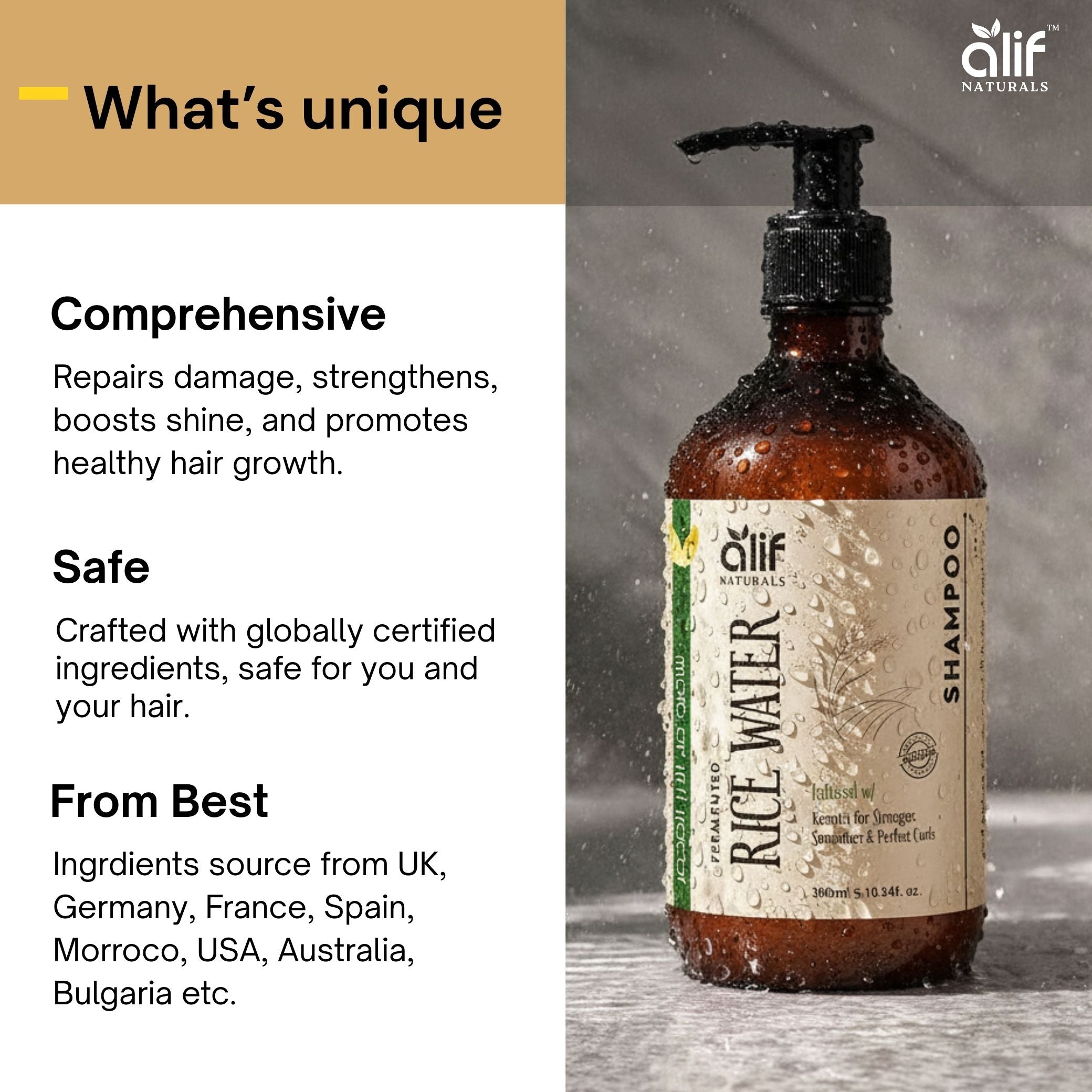 Fermented Rice Water Shampoo | The Ultimate Repair & Shine Booster | 300ml