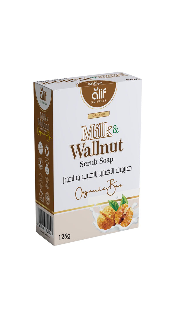 Organic Milk & Walnut Scrub Soap Bar | 125g