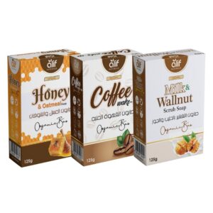 Honey & Oatmeal, Coffee Wake-Up, Milk & Walnut Scrub - Organic Soap